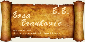 Bosa Branković vizit kartica